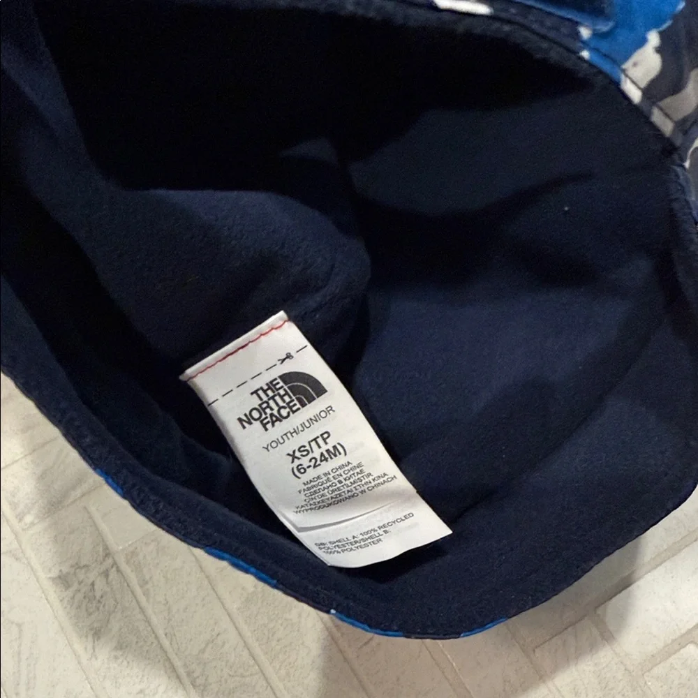 The North Face Blue and Gray Infant Cap